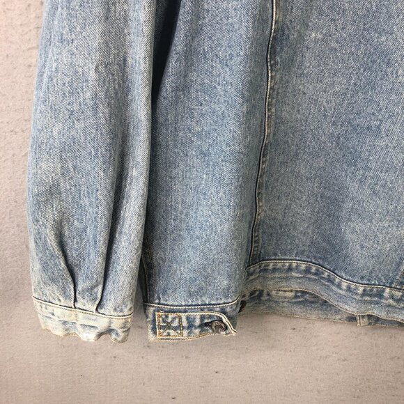 Vintage GAP Denim Jacket Mens Extra Large Blue Light Wash Trucker Classic 90s - Picture 15 of 16